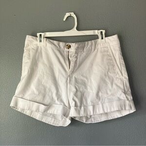 Banana Republic White Bermuda Shorts Cotton Blend